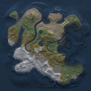 Thumbnail Rust Map: Procedural Map, Size: 2500, Seed: 1061414026, 10 Monuments