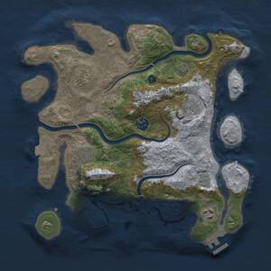 Thumbnail Rust Map: Procedural Map, Size: 3250, Seed: 243076277, 11 Monuments