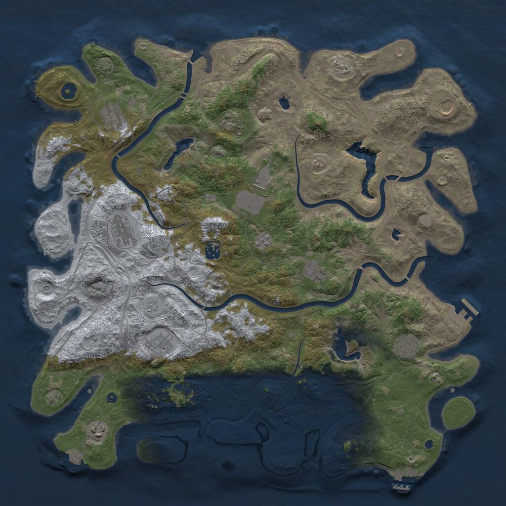 Rust Map: Procedural Map, Size: 4750, Seed: 359300150, 17 Monuments