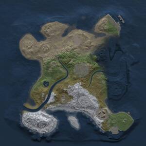 Thumbnail Rust Map: Procedural Map, Size: 2500, Seed: 66990208, 7 Monuments