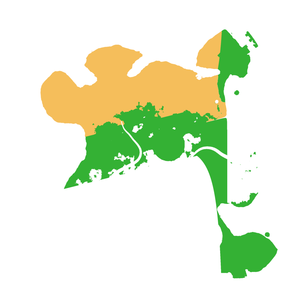 Biome Rust Map: Procedural Map, Size: 2500, Seed: 66990208