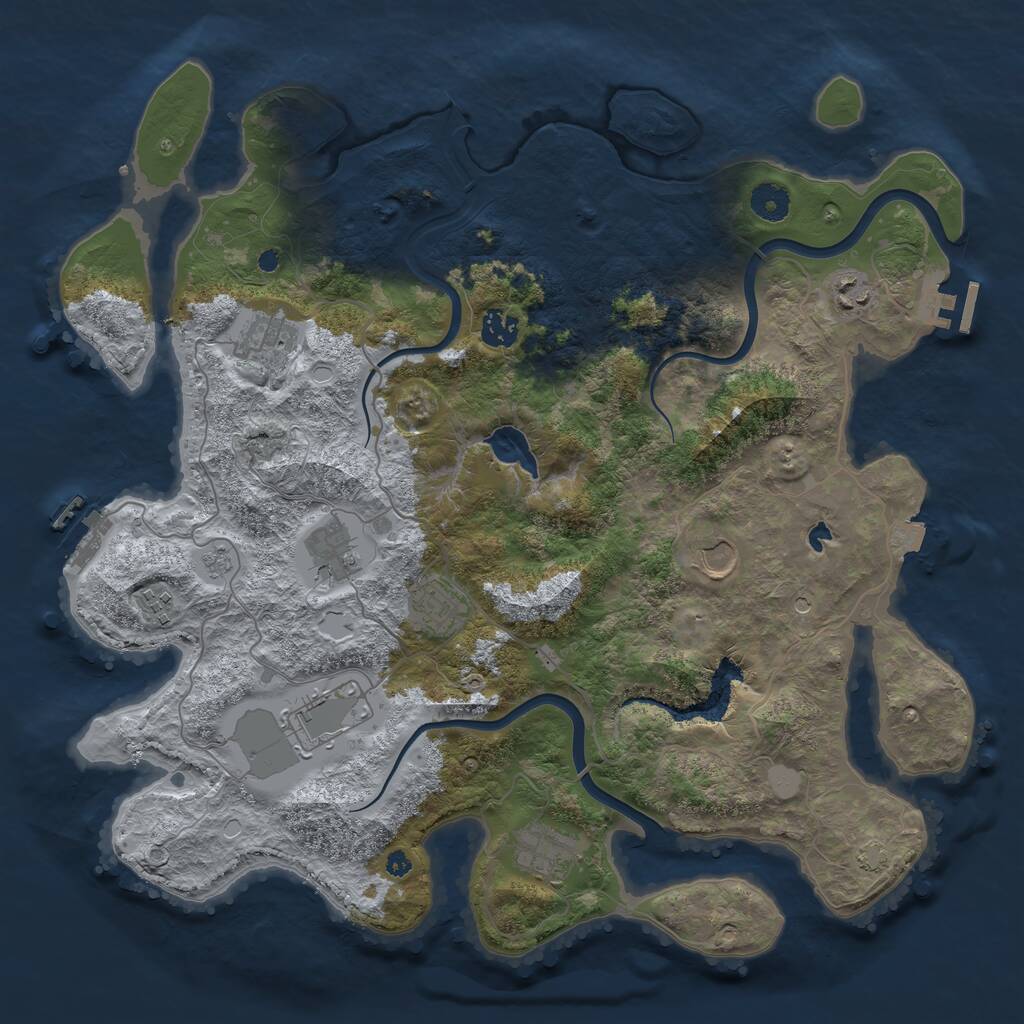 Rust Map: Procedural Map, Size: 4000, Seed: 1082278456, 15 Monuments