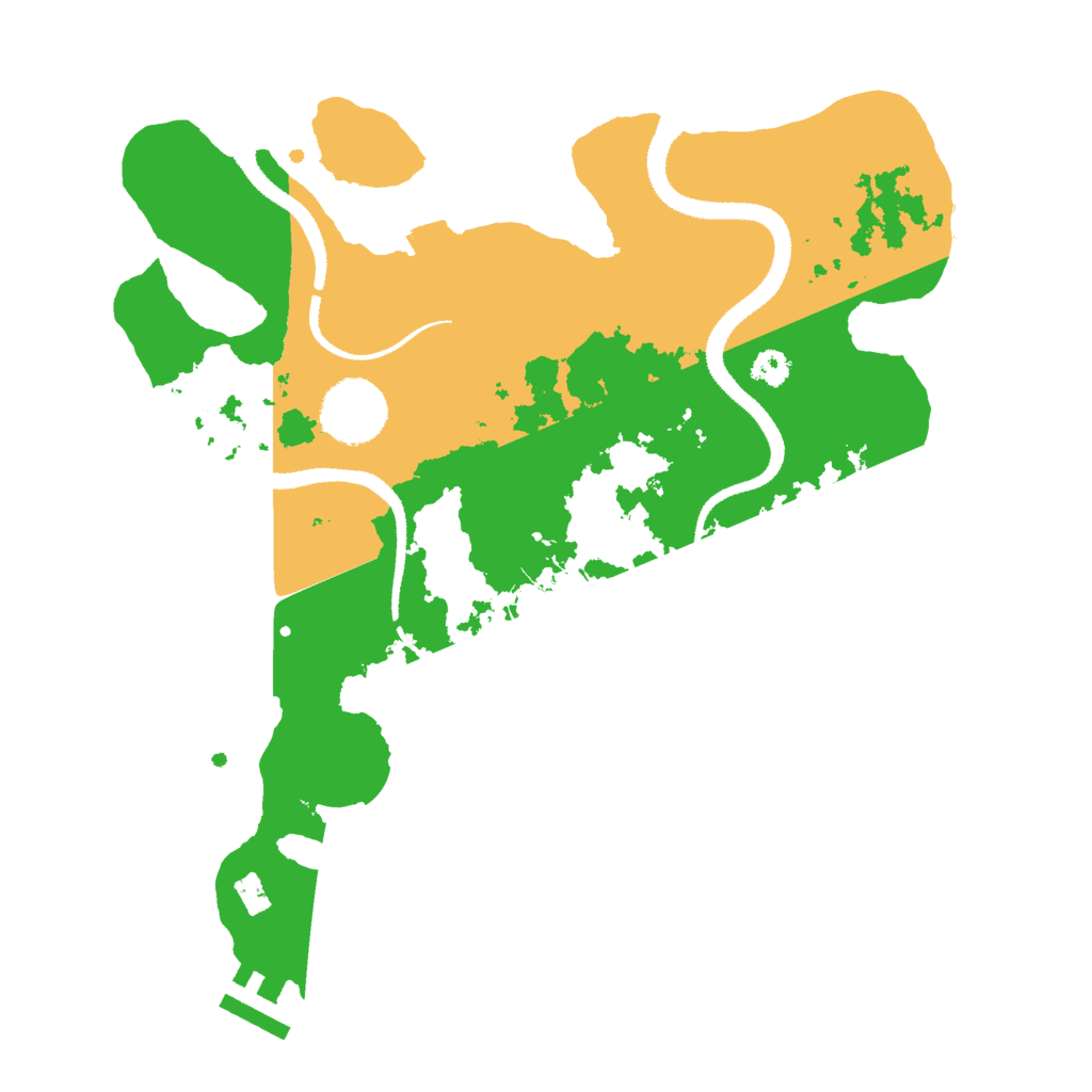 Biome Rust Map: Procedural Map, Size: 3000, Seed: 554433