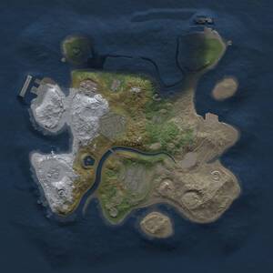 Thumbnail Rust Map: Procedural Map, Size: 2500, Seed: 16650, 8 Monuments