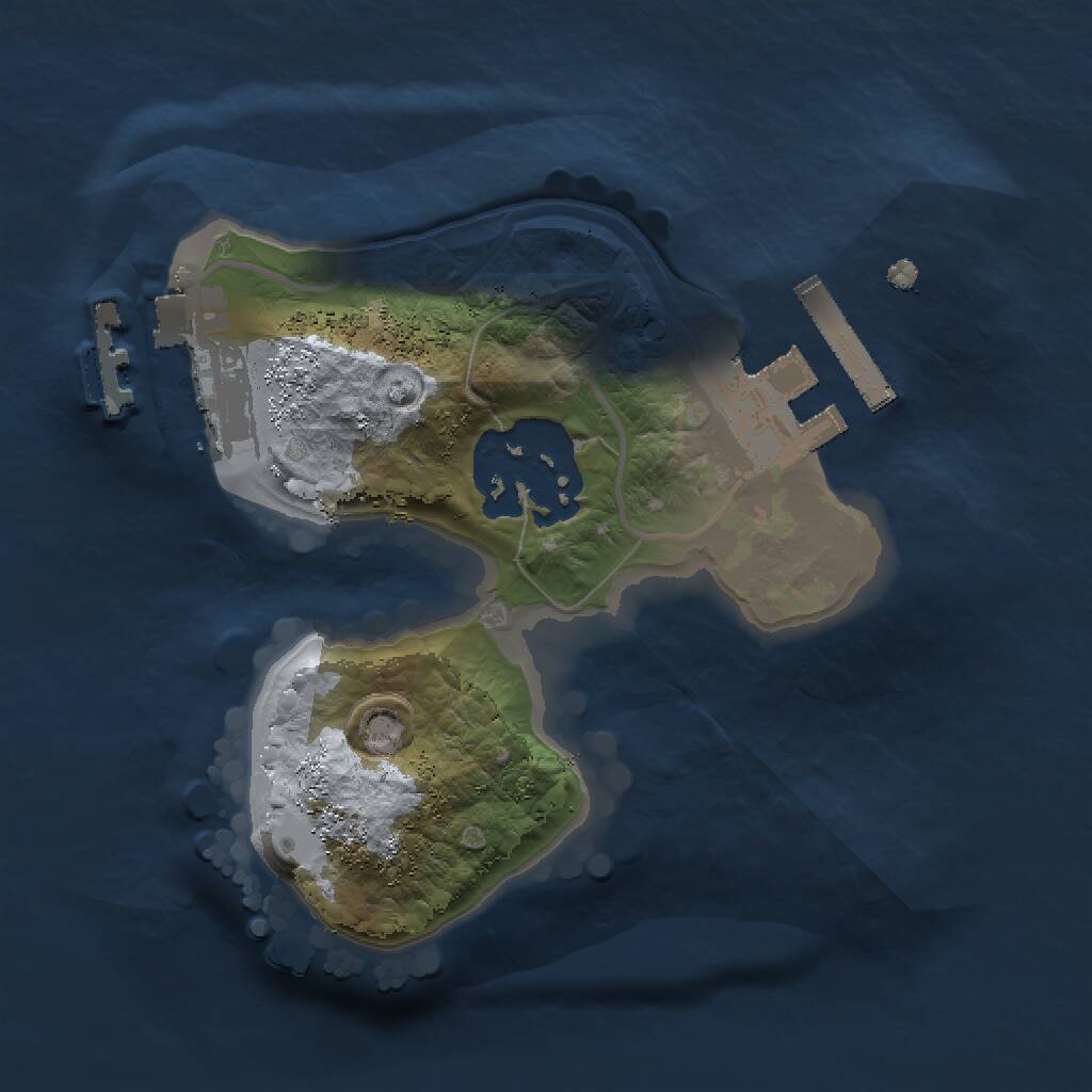 Rust Map: Procedural Map, Size: 1500, Seed: 1316364286, 4 Monuments