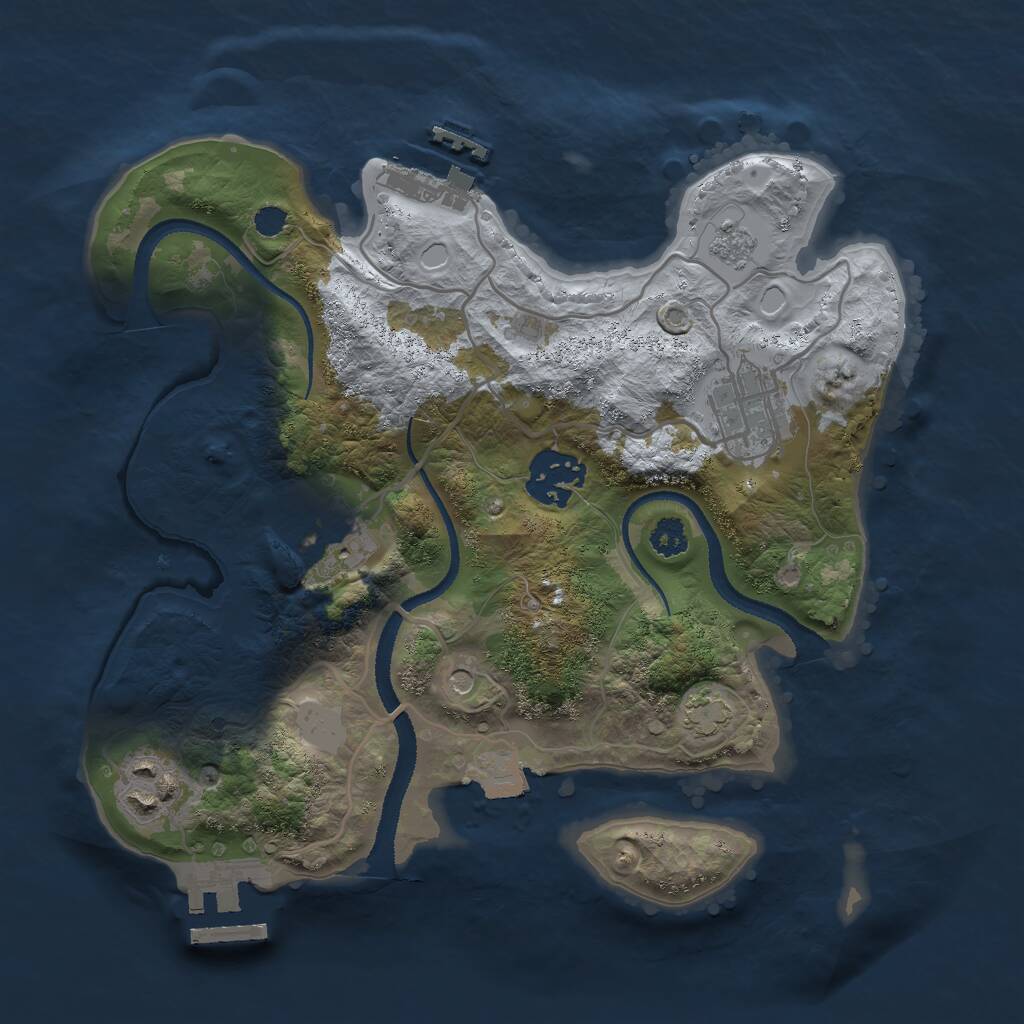 Rust Map: Procedural Map, Size: 2700, Seed: 10230, 10 Monuments
