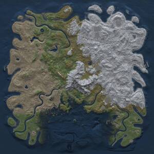 Thumbnail Rust Map: Procedural Map, Size: 6000, Seed: 1308021918, 17 Monuments