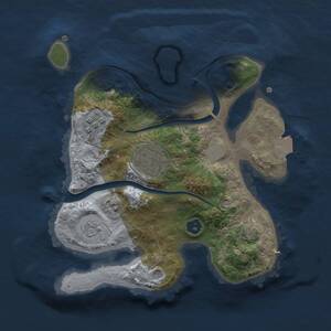 Thumbnail Rust Map: Procedural Map, Size: 2250, Seed: 657059739, 5 Monuments