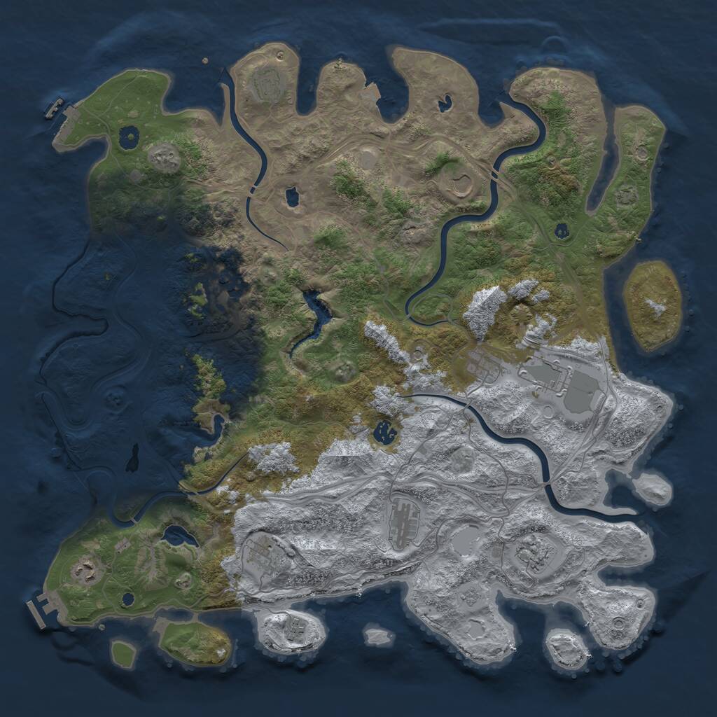 Rust Map: Procedural Map, Size: 4750, Seed: 481981, 17 Monuments