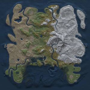 Thumbnail Rust Map: Procedural Map, Size: 5000, Seed: 1950840824, 16 Monuments