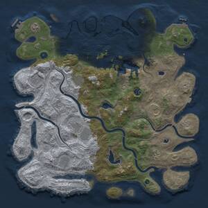 Thumbnail Rust Map: Procedural Map, Size: 4500, Seed: 1785868965, 16 Monuments