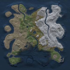 Thumbnail Rust Map: Procedural Map, Size: 3500, Seed: 539073331, 14 Monuments