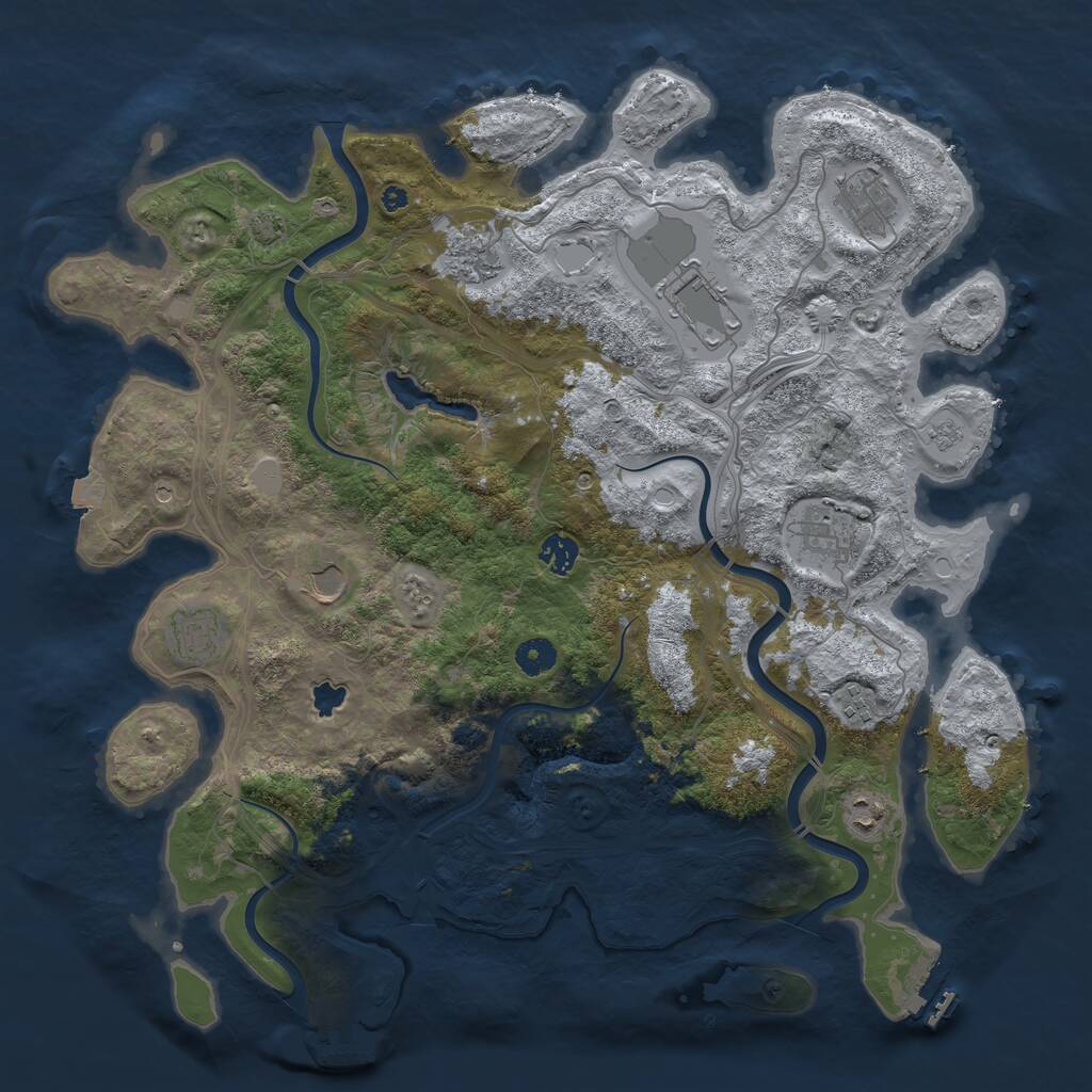 Rust Map: Procedural Map, Size: 4250, Seed: 2013372194, 15 Monuments