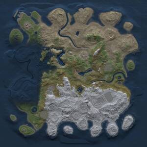 Thumbnail Rust Map: Procedural Map, Size: 4000, Seed: 509261183, 14 Monuments