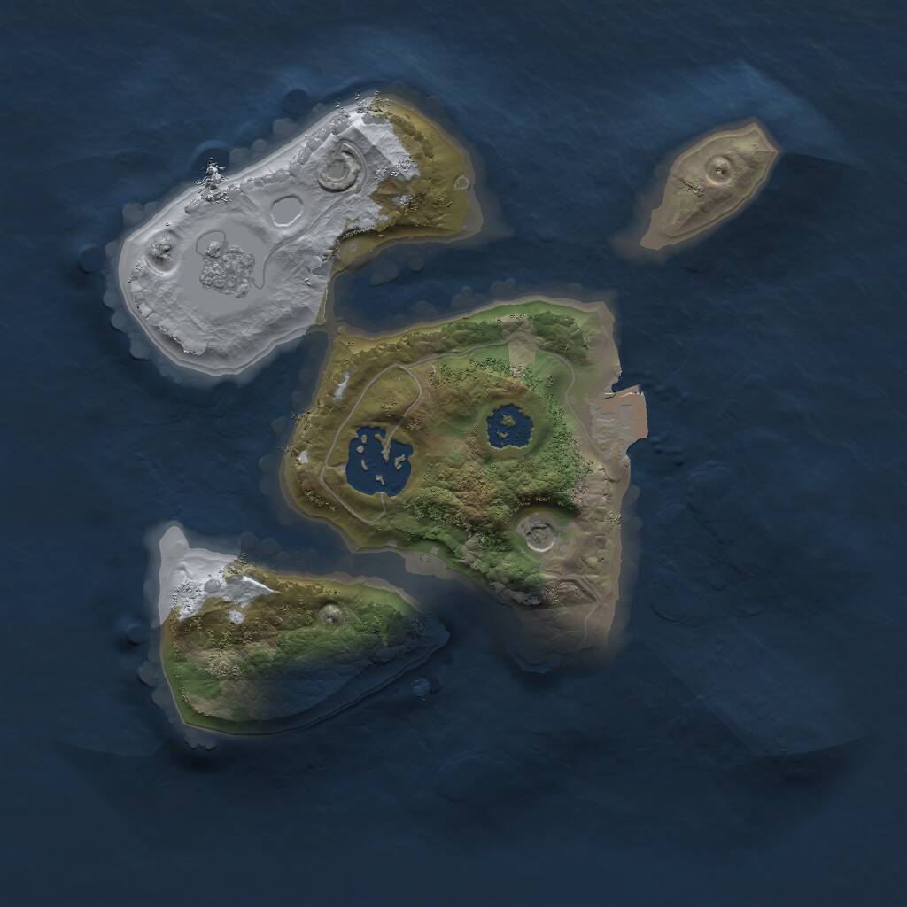 Rust Map: Procedural Map, Size: 2000, Seed: 1808656573, 4 Monuments