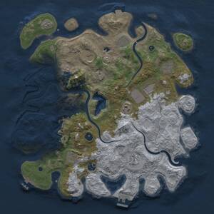Thumbnail Rust Map: Procedural Map, Size: 4000, Seed: 816997516, 15 Monuments