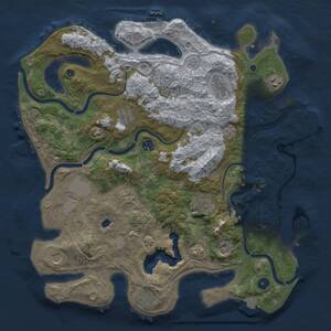 Thumbnail Rust Map: Procedural Map, Size: 4250, Seed: 641799329, 16 Monuments