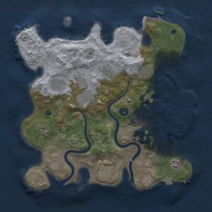 Thumbnail Rust Map: Procedural Map, Size: 3500, Seed: 1438, 15 Monuments