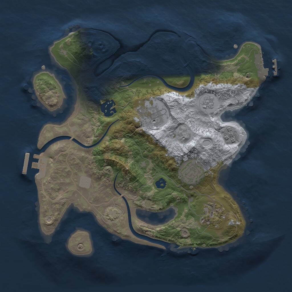 Rust Map: Procedural Map, Size: 2750, Seed: 958453271, 10 Monuments
