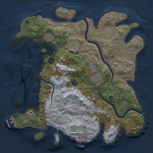 Thumbnail Rust Map: Procedural Map, Size: 3750, Seed: 1930872458, 15 Monuments