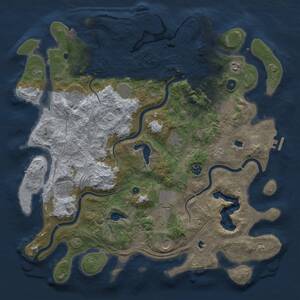 Thumbnail Rust Map: Procedural Map, Size: 4500, Seed: 443467683, 16 Monuments