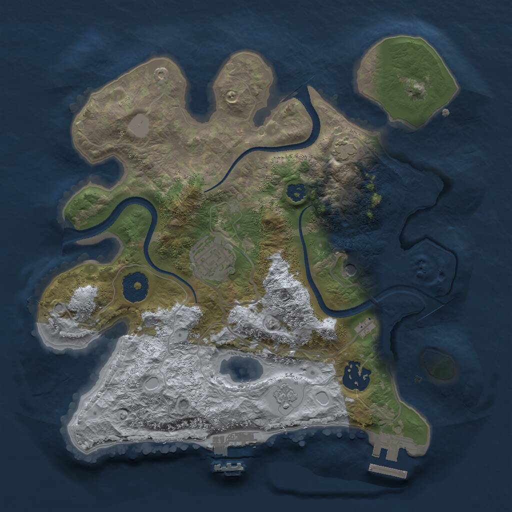 Rust Map: Procedural Map, Size: 2700, Seed: 1770033686, 8 Monuments