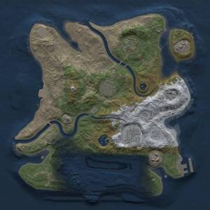 Thumbnail Rust Map: Procedural Map, Size: 3000, Seed: 49202578, 11 Monuments