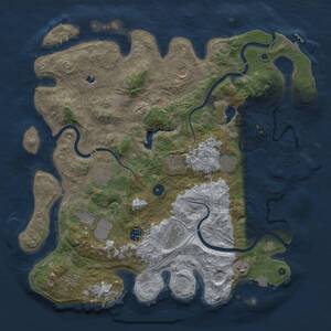 Thumbnail Rust Map: Procedural Map, Size: 4250, Seed: 6531, 16 Monuments