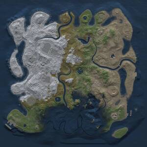 Thumbnail Rust Map: Procedural Map, Size: 4000, Seed: 87379692, 15 Monuments