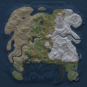 Thumbnail Rust Map: Procedural Map, Size: 4000, Seed: 1380719758, 16 Monuments