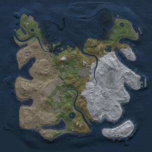 Thumbnail Rust Map: Procedural Map, Size: 3500, Seed: 869454987, 13 Monuments