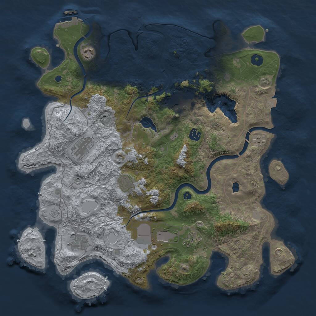 Rust Map: Procedural Map, Size: 4000, Seed: 171433424, 14 Monuments