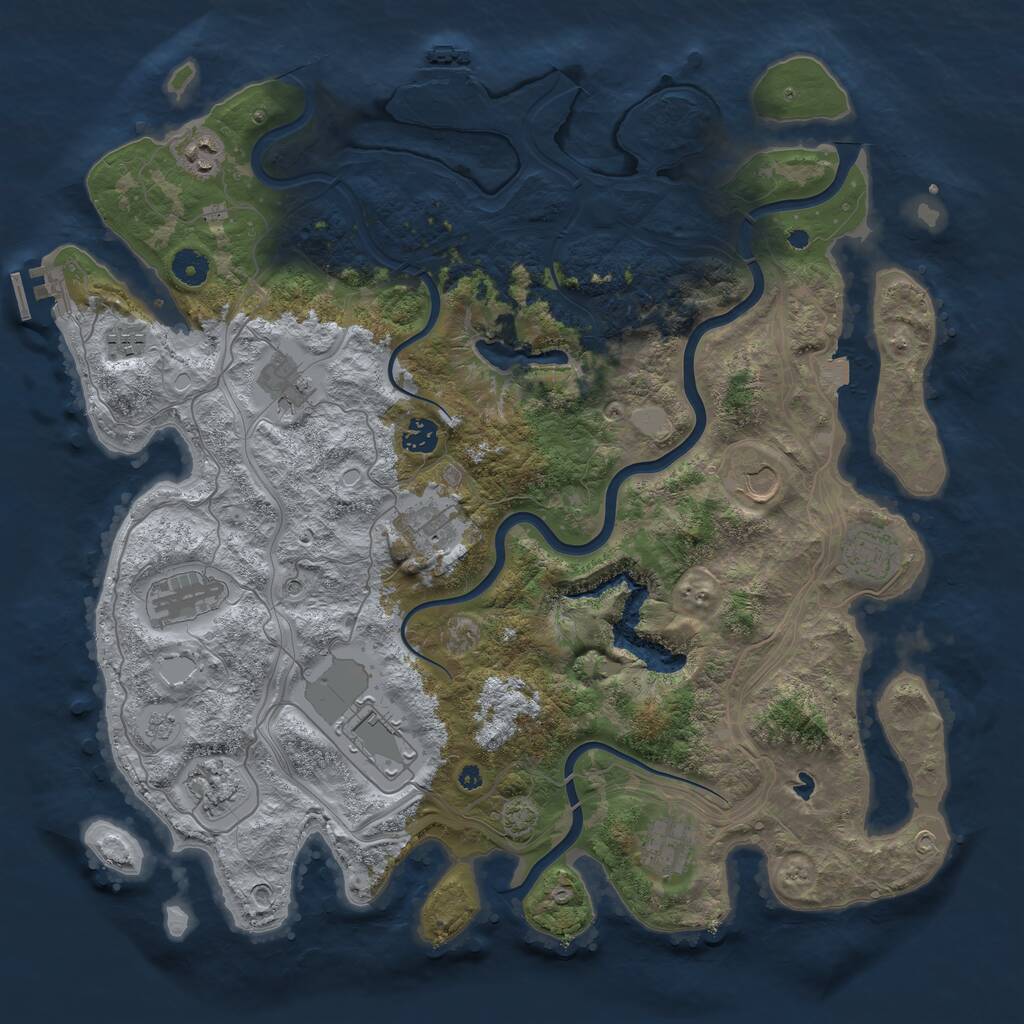 Rust Map: Procedural Map, Size: 4250, Seed: 454582, 17 Monuments