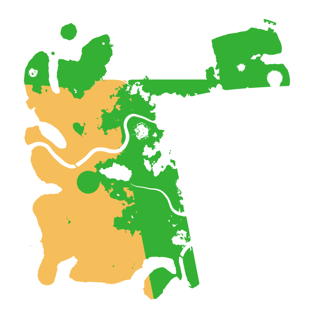 Biome Rust Map: Procedural Map, Size: 3690, Seed: 546189257