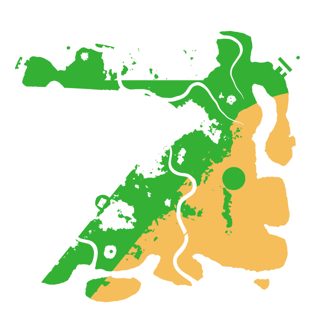 Biome Rust Map: Procedural Map, Size: 3690, Seed: 1145