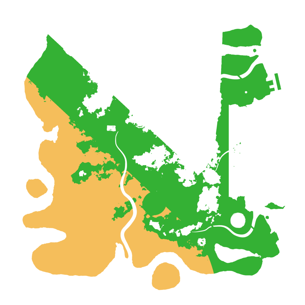 Biome Rust Map: Procedural Map, Size: 3690, Seed: 8542