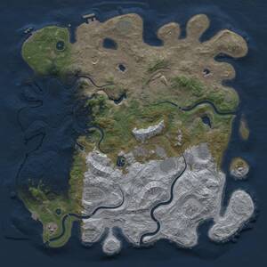 Thumbnail Rust Map: Procedural Map, Size: 4555, Seed: 50000, 17 Monuments