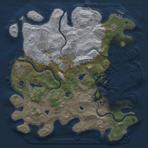 Thumbnail Rust Map: Procedural Map, Size: 4500, Seed: 1064826376, 16 Monuments