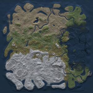 Thumbnail Rust Map: Procedural Map, Size: 6000, Seed: 22011980, 17 Monuments