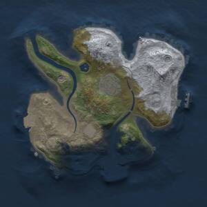 Thumbnail Rust Map: Procedural Map, Size: 2200, Seed: 1830579022, 5 Monuments