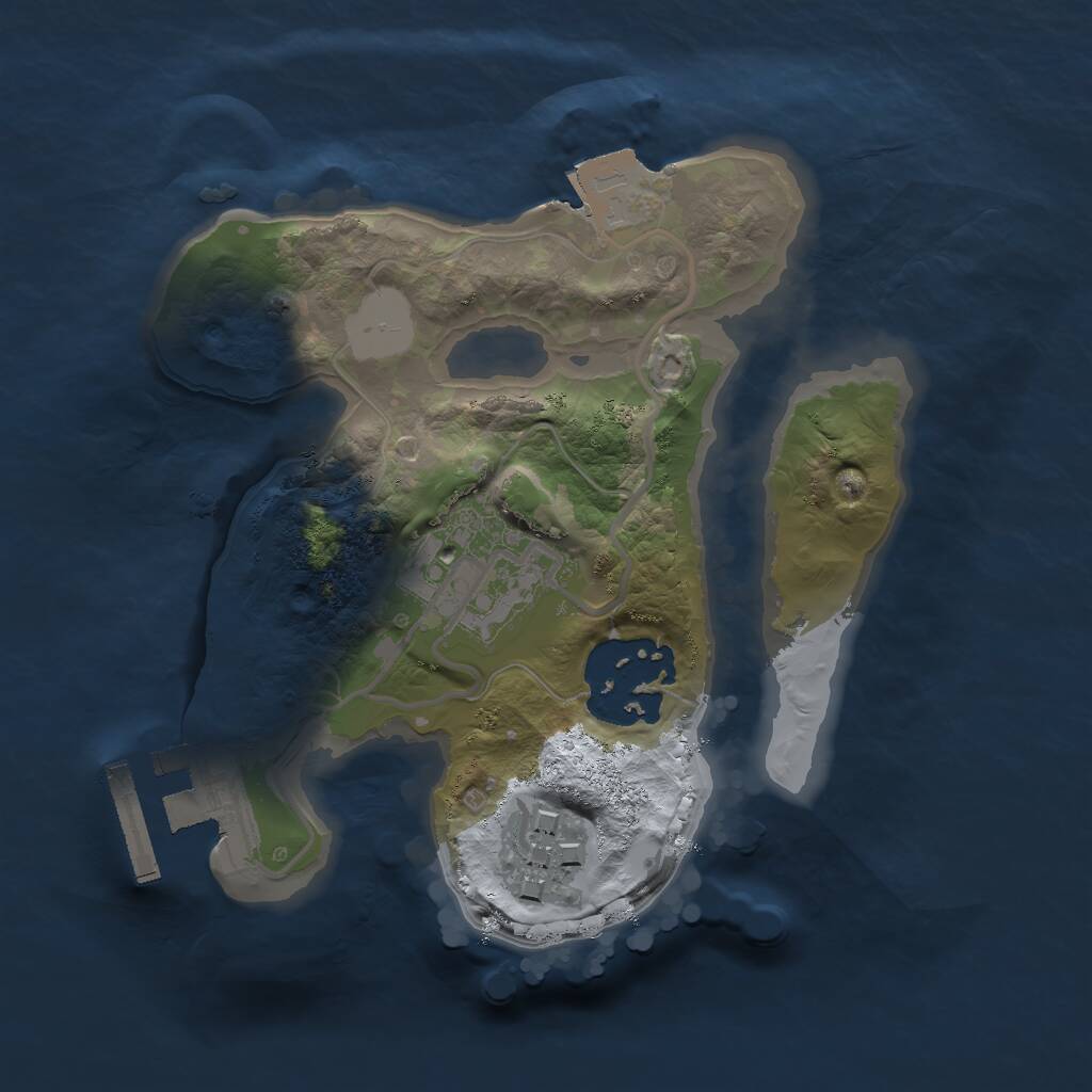 Rust Map: Procedural Map, Size: 1800, Seed: 1097923570, 5 Monuments