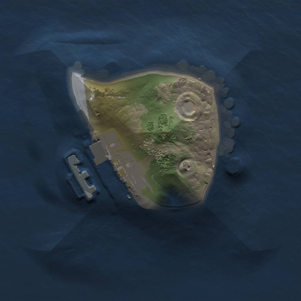 Rust Map: Procedural Map, Size: 1000, Seed: 2021211648, 2 Monuments