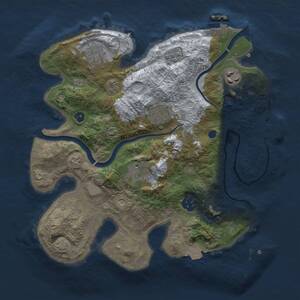 Thumbnail Rust Map: Procedural Map, Size: 3000, Seed: 1738163432, 11 Monuments