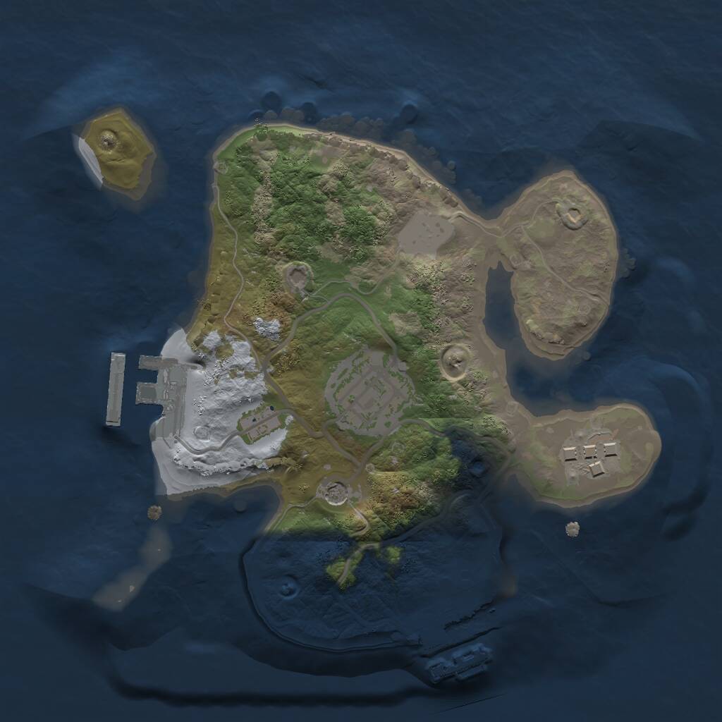 Rust Map: Procedural Map, Size: 2000, Seed: 676767676, 6 Monuments