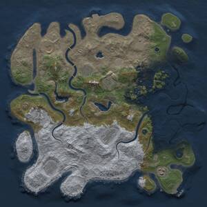 Thumbnail Rust Map: Procedural Map, Size: 4000, Seed: 517756828, 16 Monuments