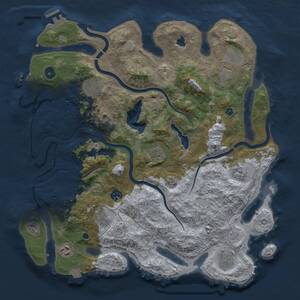 Thumbnail Rust Map: Procedural Map, Size: 4000, Seed: 495667788, 15 Monuments