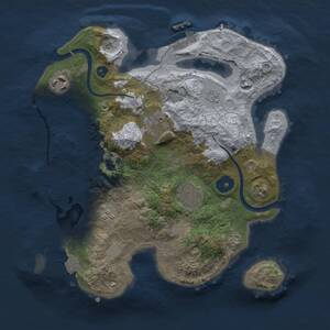 Thumbnail Rust Map: Procedural Map, Size: 2850, Seed: 121315421, 10 Monuments