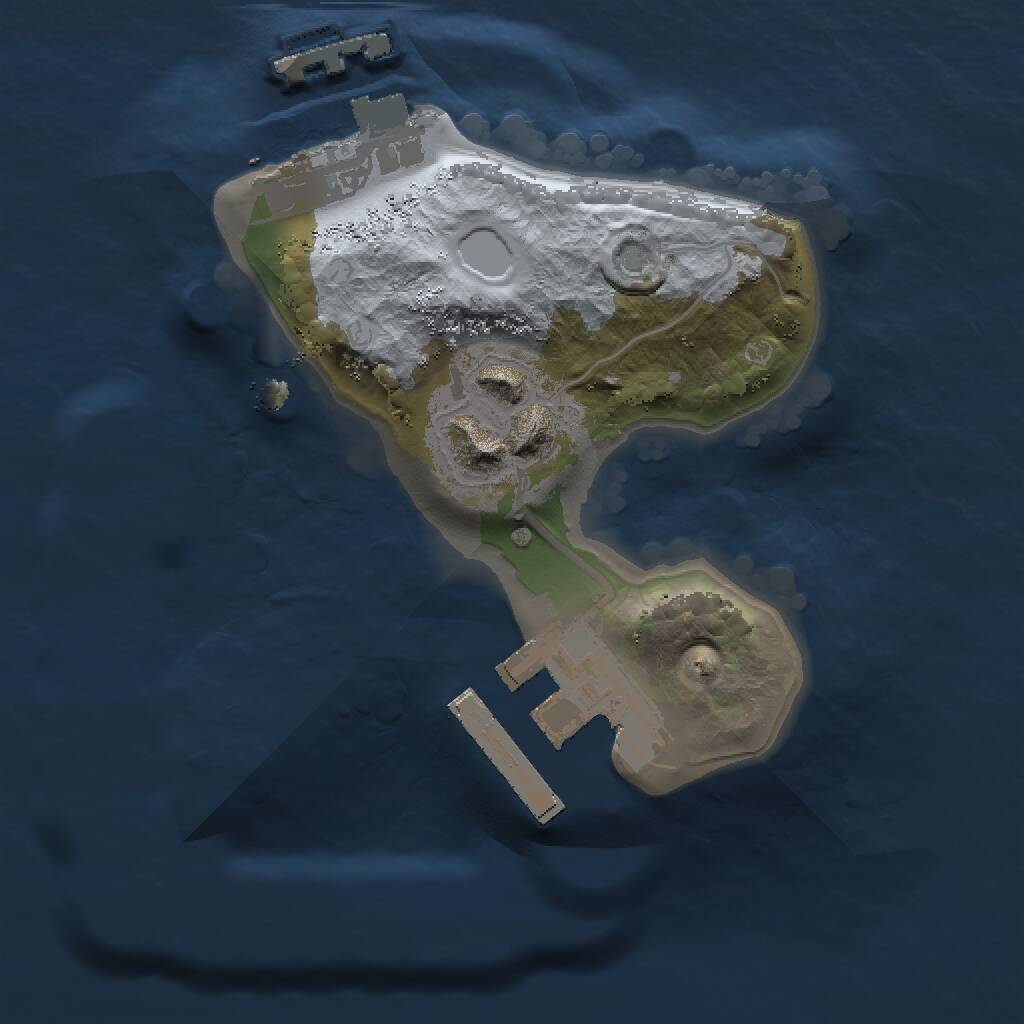 Rust Map: Procedural Map, Size: 1350, Seed: 87438265, 4 Monuments