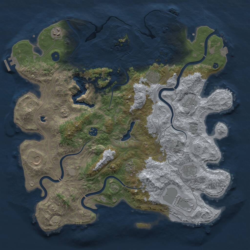 Rust Map: Procedural Map, Size: 4250, Seed: 162789985, 15 Monuments