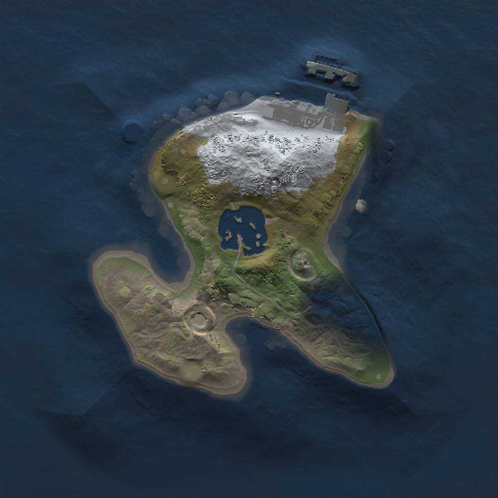 Rust Map: Procedural Map, Size: 1500, Seed: 7215436, 3 Monuments